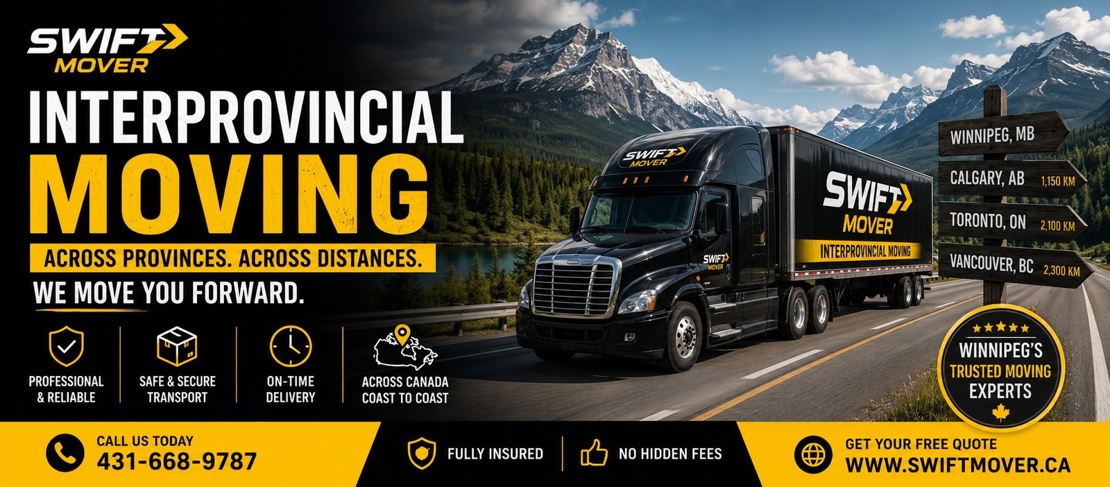 Interprovincial Moving | Swift Mover 1 Interprovincial Moving