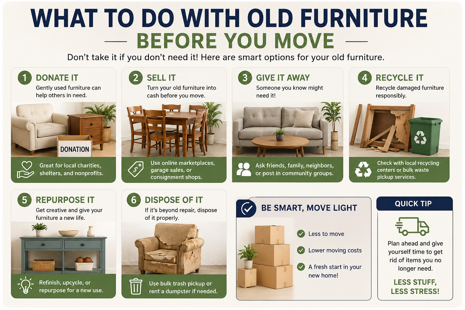What to Do With Old Furniture Before You Move