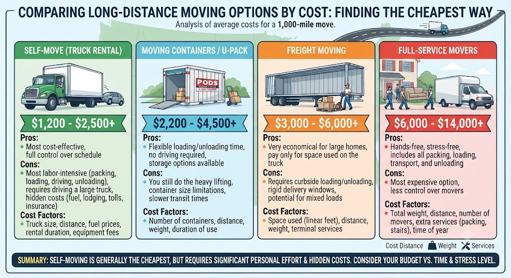 What is the cheapest option for moving long distance